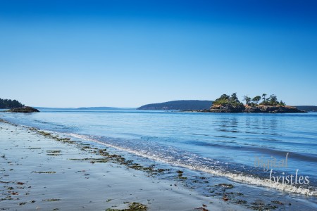View from the West side of Orcas Island to Freeman Island, Waldron Island and Canada