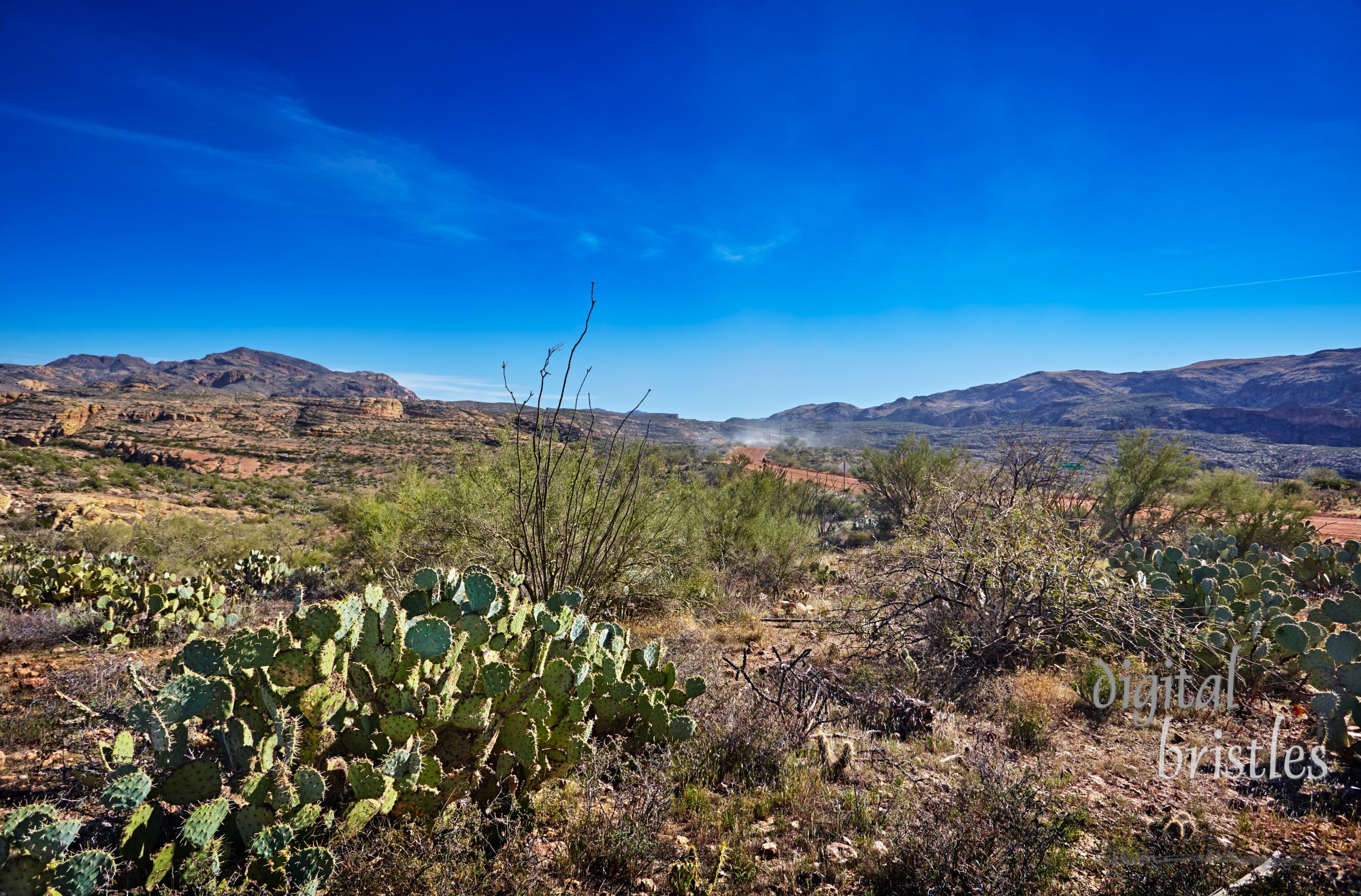 Arizona's Apache Trail turns from tarmac to dirt as it winds into the mountains