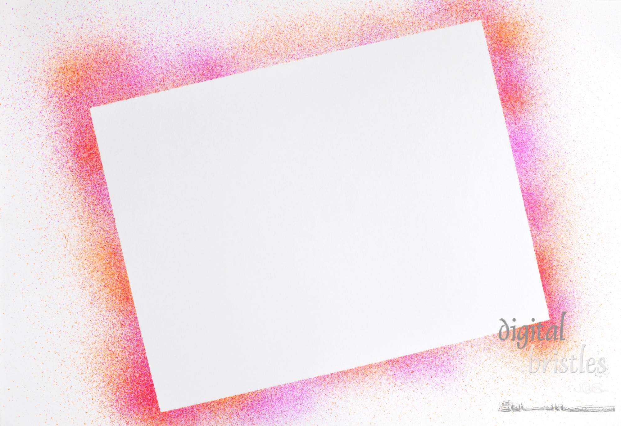 Airbrushed abstract background in hot pink and orange