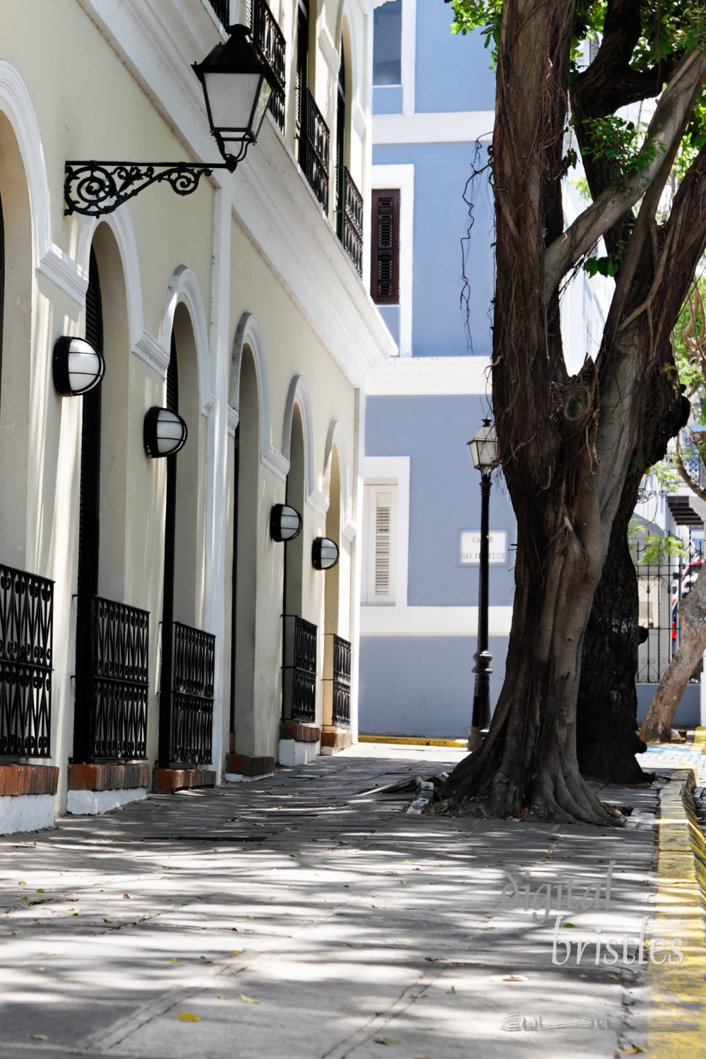 A quiet street in Old San Juan, steeped in colonial history