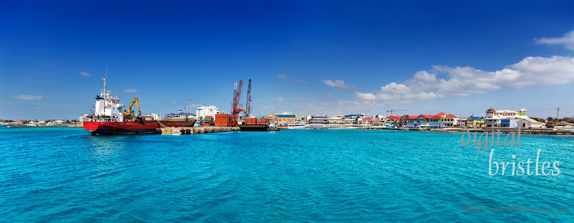 Panorama of the waterfront, George Town, Grand Cayman, Cayman Islands