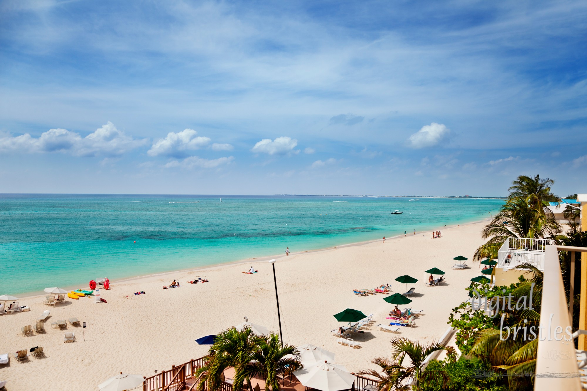 White sands & turquoise waters of Seven Mile Beach, Grand Cayman