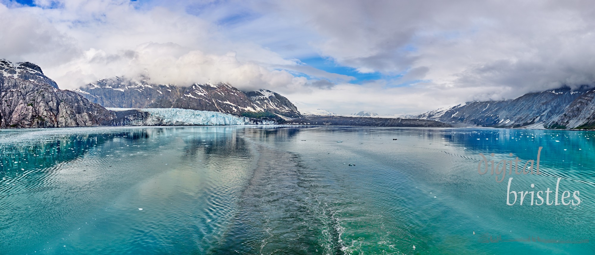 Leaving Tarr Inlet and Margarie Glacier in Glacier Bay National Park,  Alaska