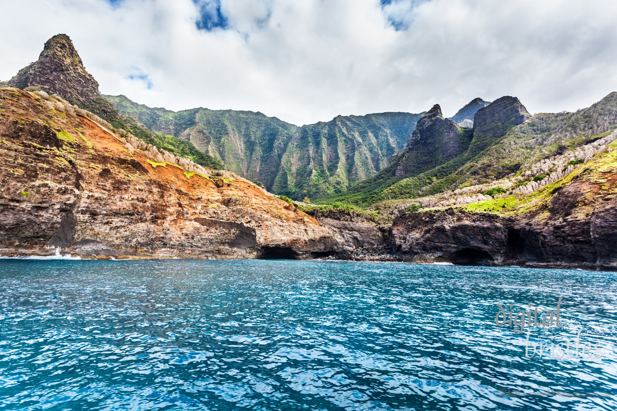 Hanakoa Valley on the Na Pali coast, Kauai, Hawaii