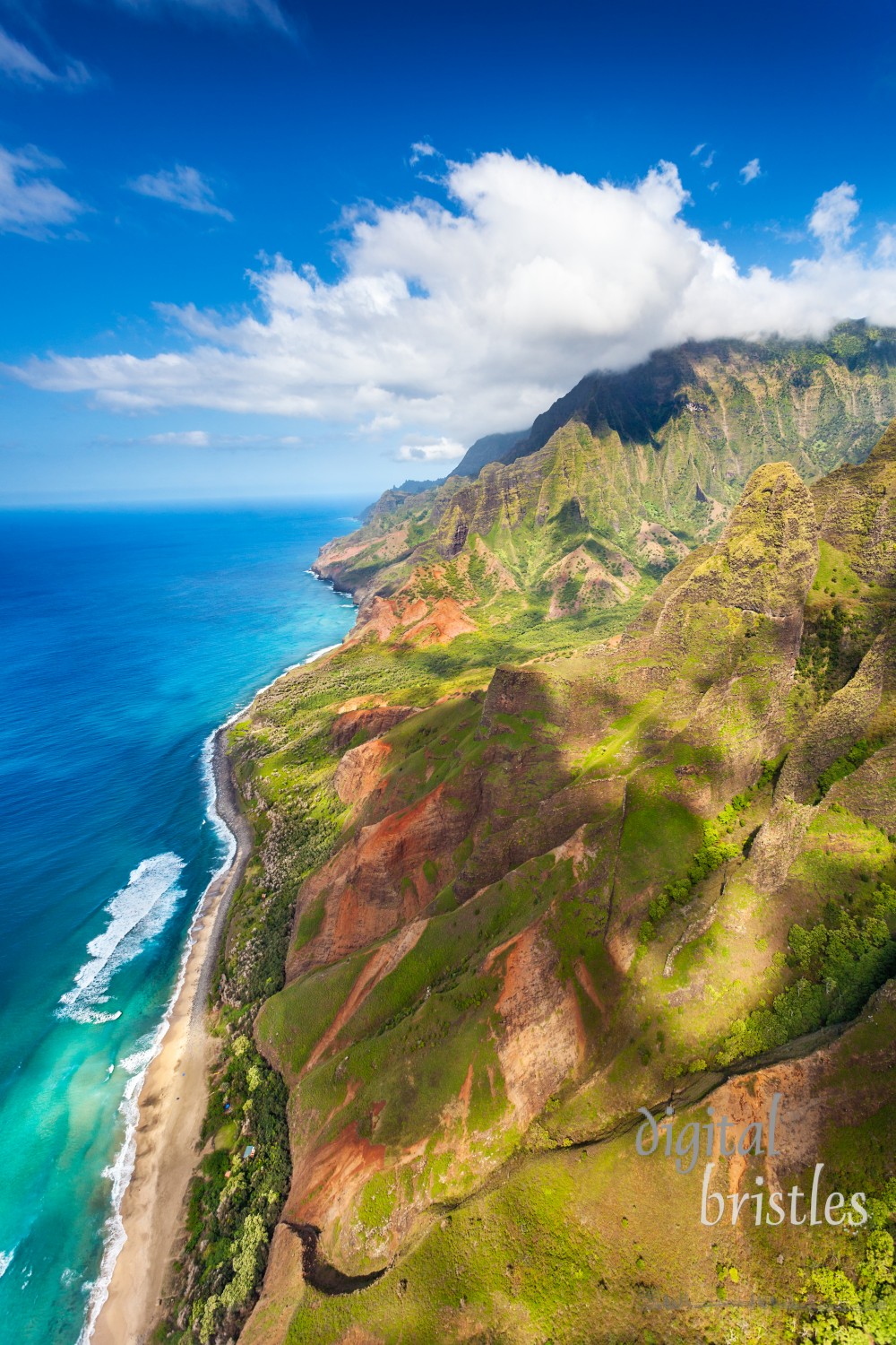 Kalalau Beach and Valley, Na Pali coast, Kauai