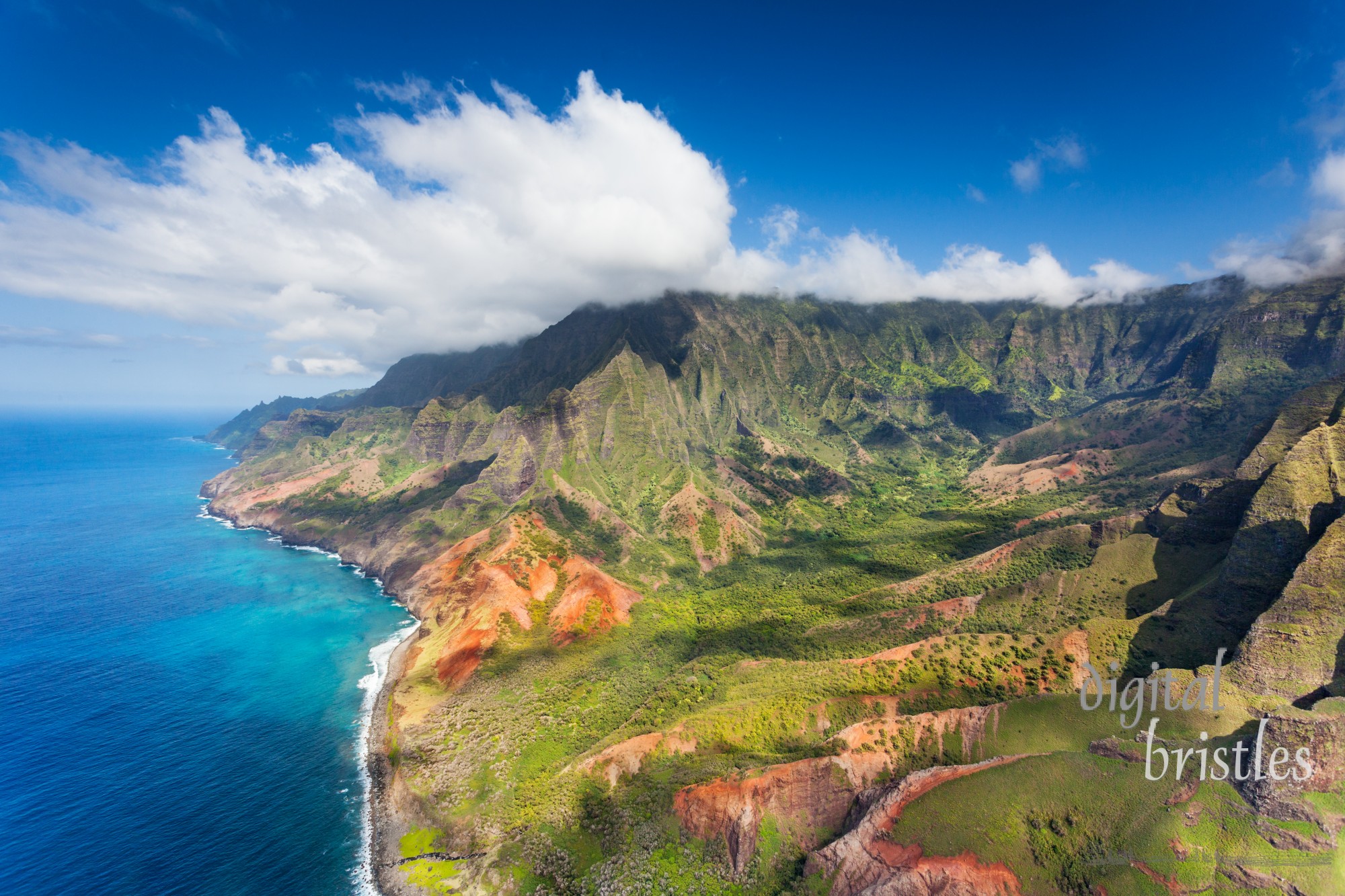 Kalalau Valley in Na Pali State Park, Kauai, Hawaii