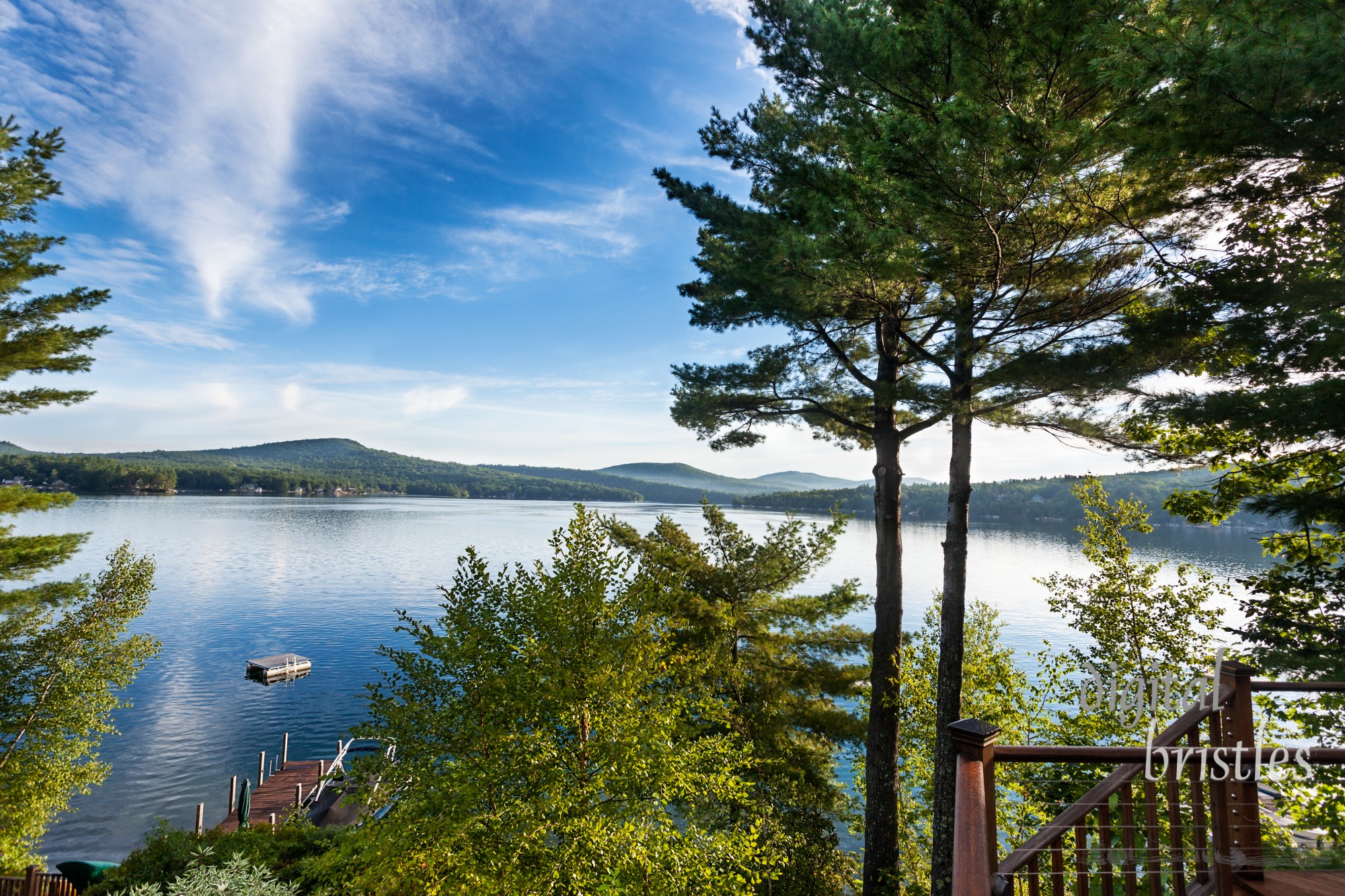 Pretty Summer morning at New Hampshire's Merrymeeting Lake