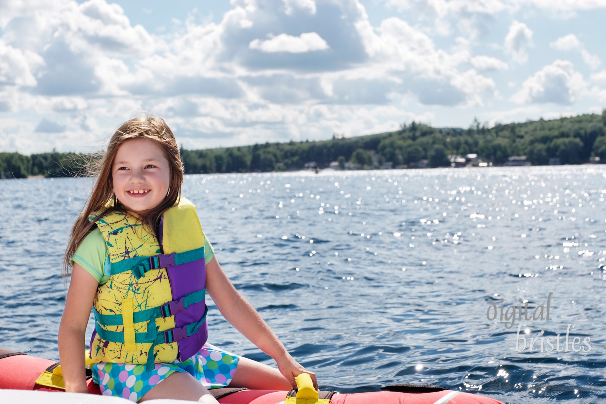 Young girl waiting for the boat to take her for a ride...