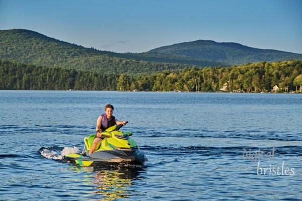 Summertime at the lake - one more ride before the sun goes down