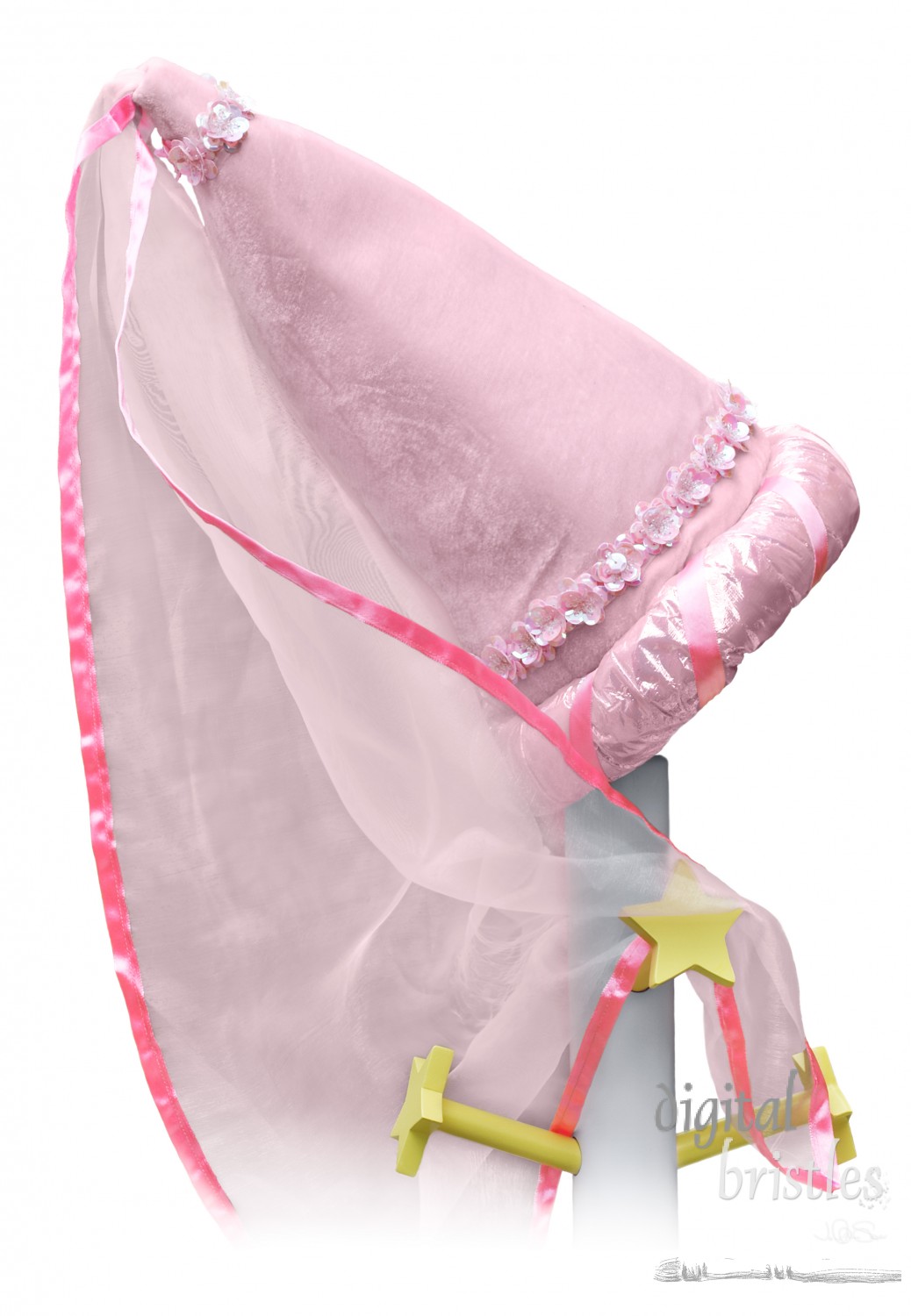 Child's steeple hat with veil