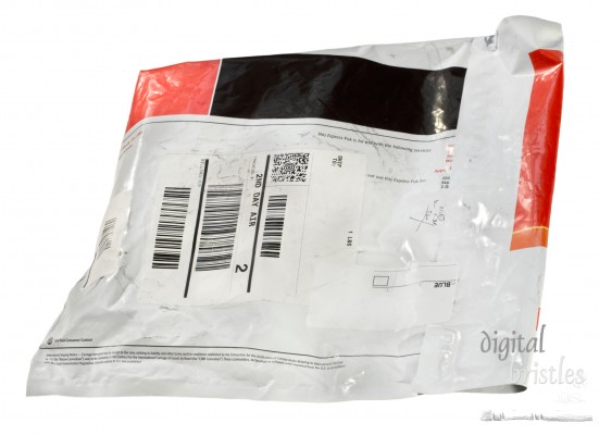 Soft plastic shipping package with label
