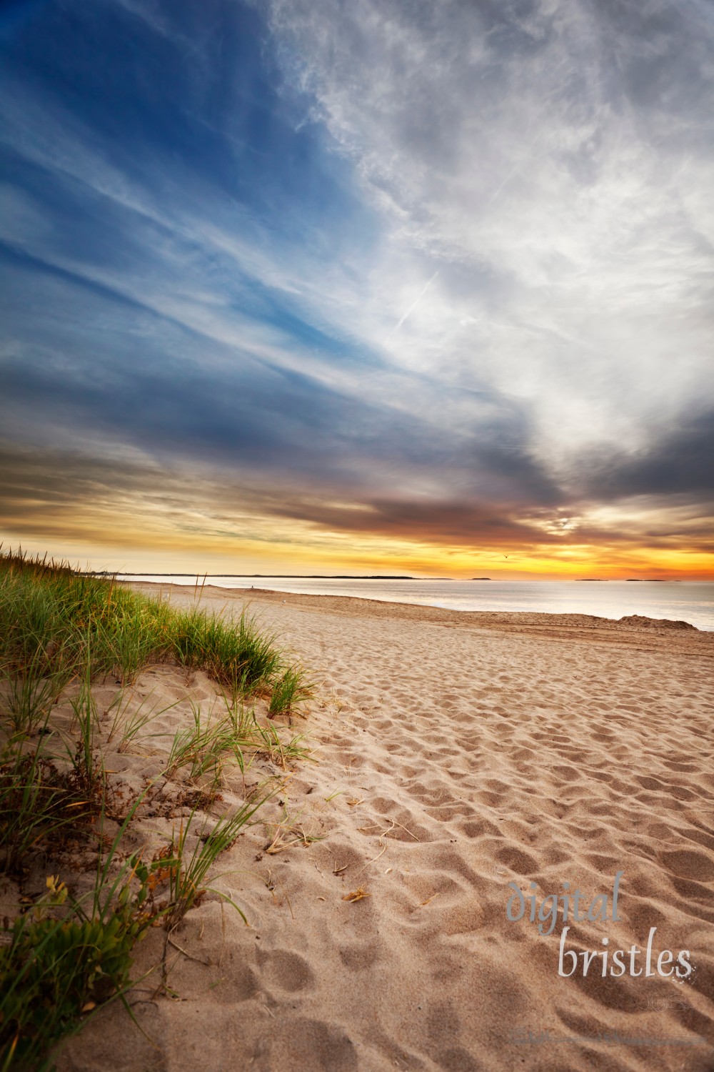 Summer sunrise at a Maine beach